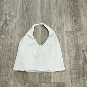 Women's White Halter Crop-top (NEW)